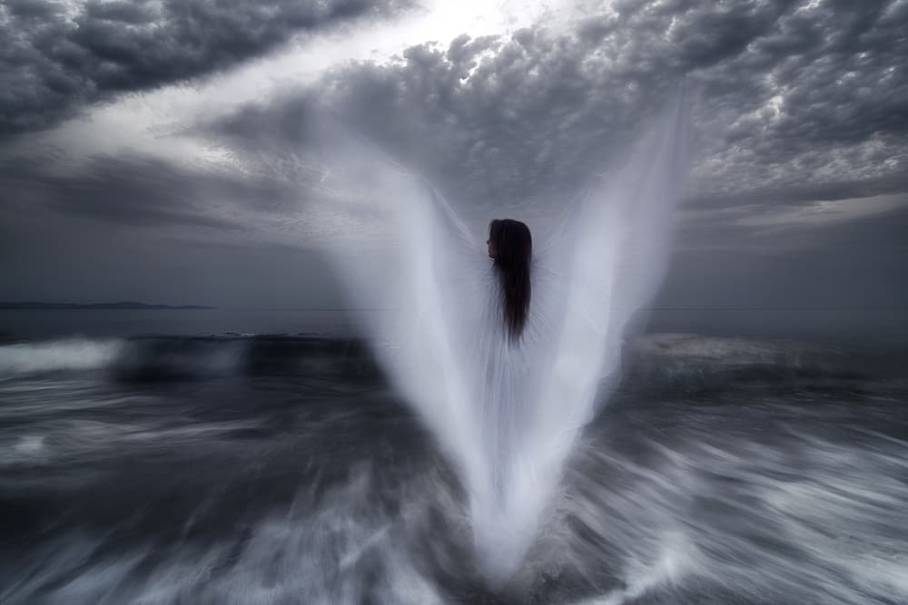 Ethereal Ocean Spirit by Maria Kaimaki — canvas wall art