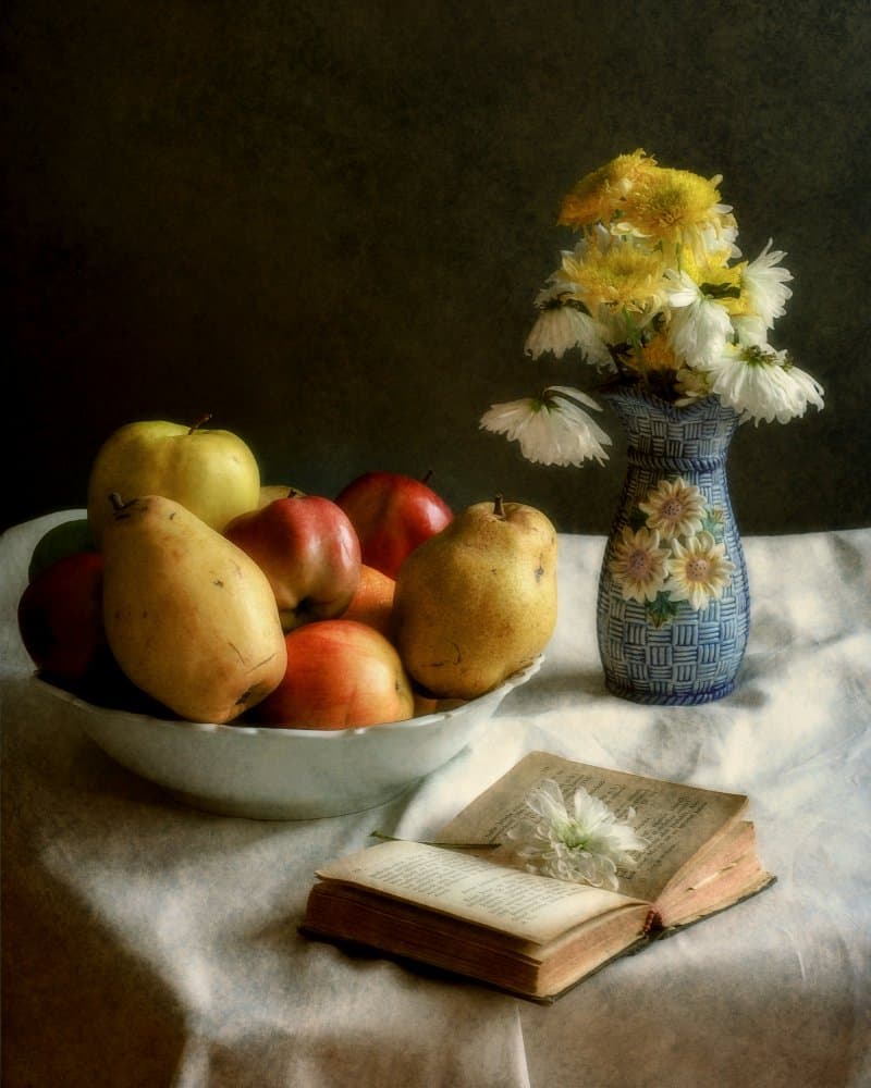 Rustic Still Life Table by Nicolae Stefanel Rusu — canvas wall art