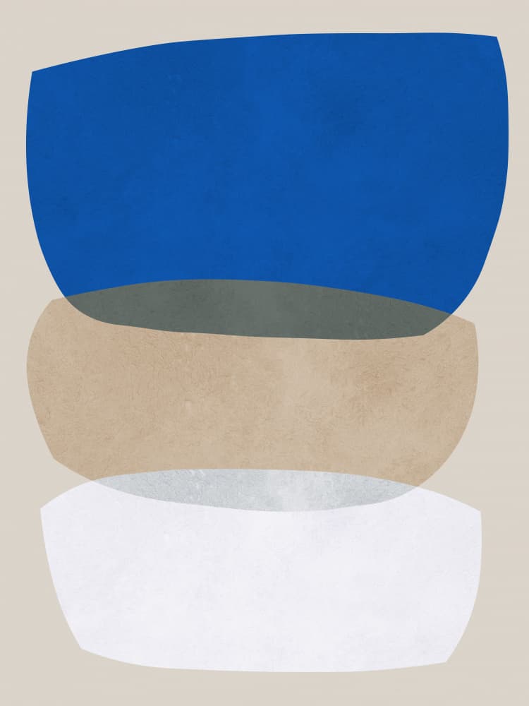 Organic Stacked Abstraction by Vitor Costa — canvas wall art