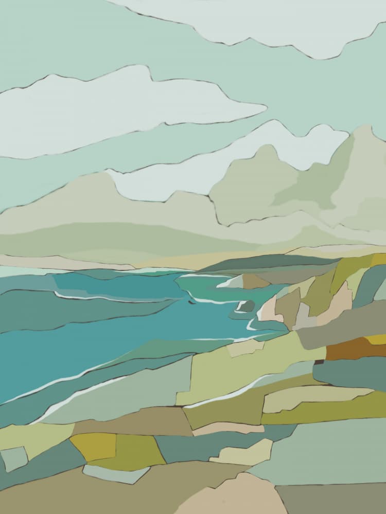 Serene Coastal View by Nikita Jariwala — canvas wall art
