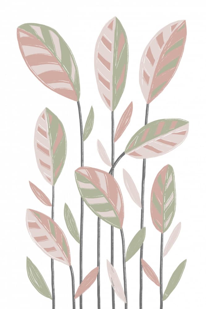 Delicate Botanical Leaves by Martina — canvas wall art