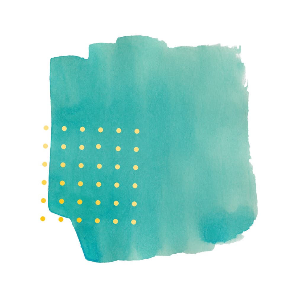 Modern Teal Dots by amini54 — canvas wall art