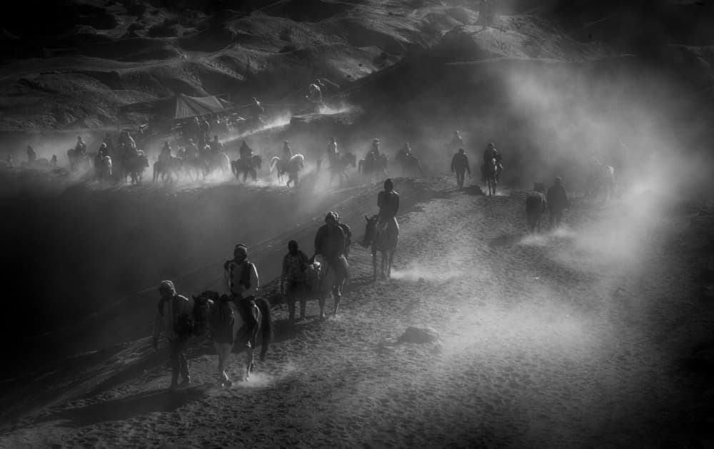 Dusty Desert Riders by Angela Muliani Hartojo — canvas wall art