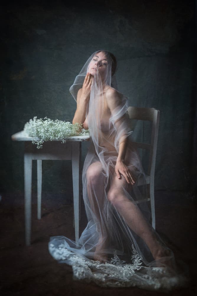 Ethereal Bride Portrait by Ruth Franke — canvas wall art