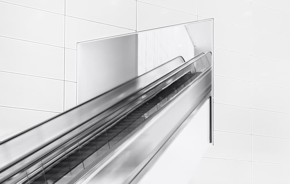 Sleek Escalator Architecture by Greetje van Son — canvas wall art