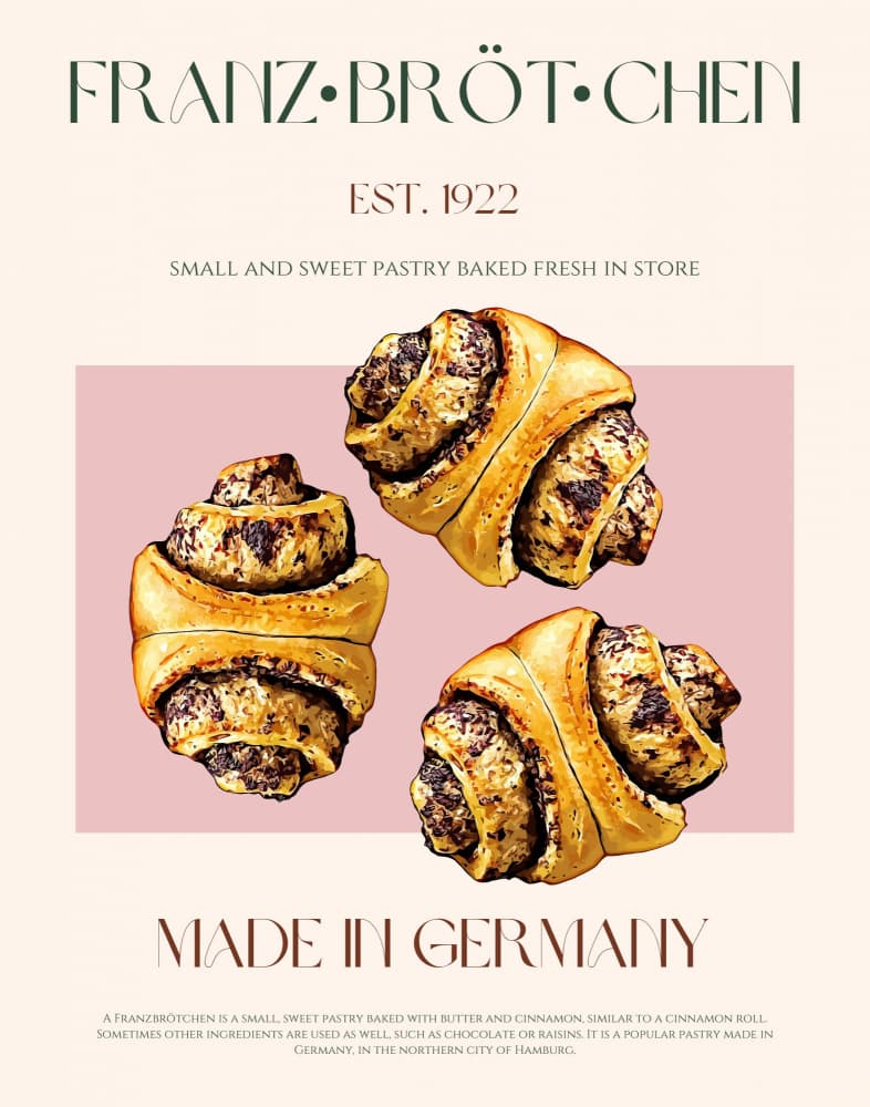 German Pastries Delight by Nazma Khokhar — canvas wall art