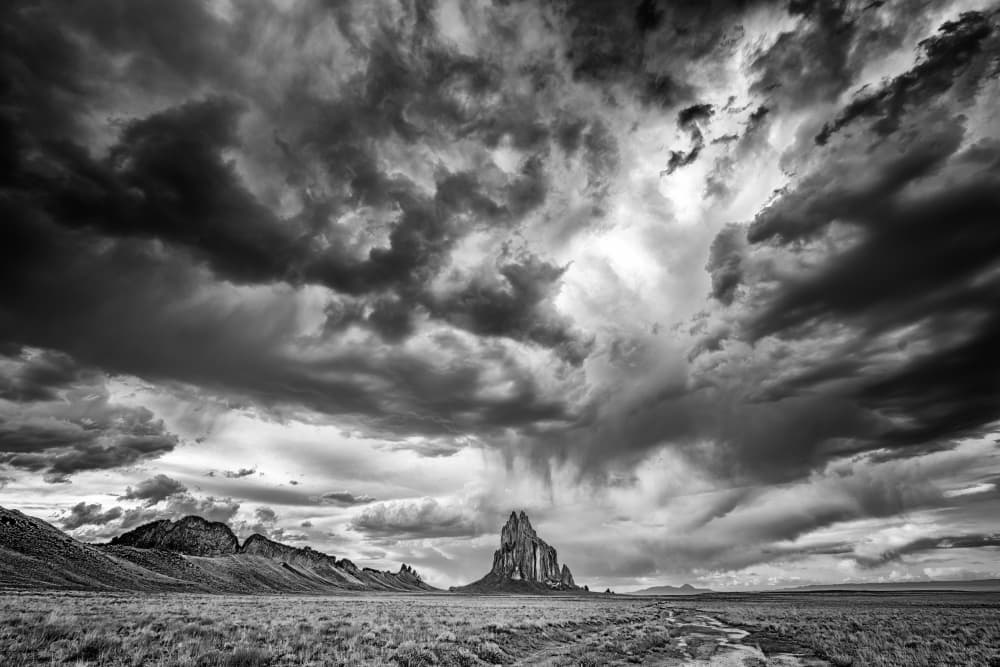 Desert Storm Over Shiprock by Benton Murphy — canvas wall art