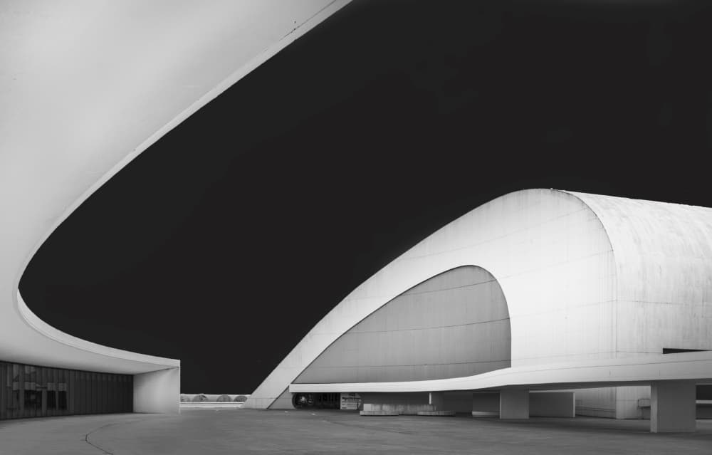 Curved Modernist Architecture by carmenvillar — canvas wall art