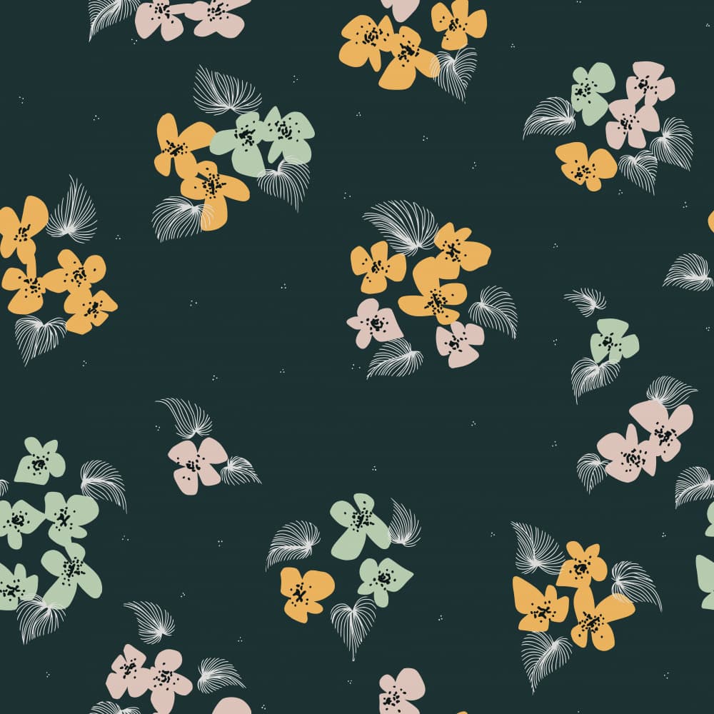 Elegant Floral Scatter by Annick — canvas wall art