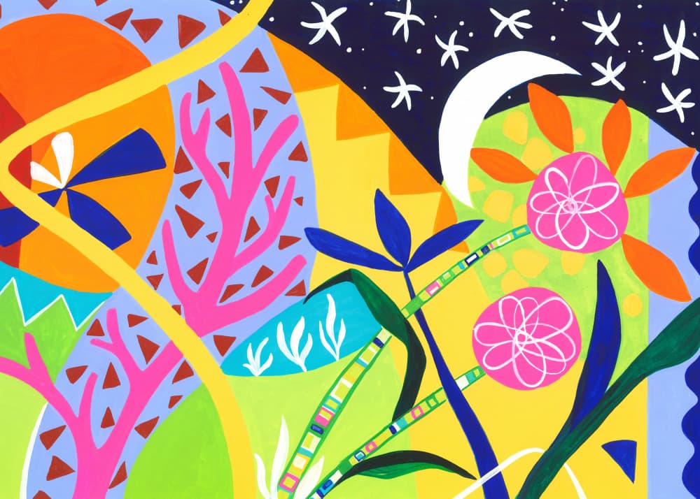 Expressionist Colorful Day by Isabelle Brent — canvas wall art