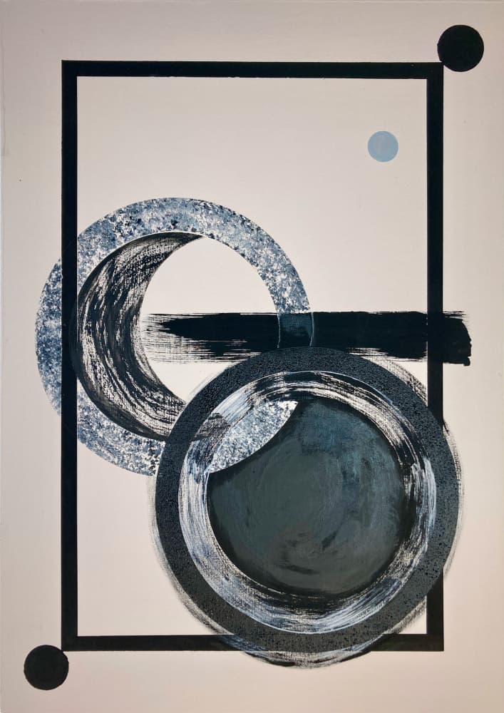 Modern Geometric Circles by David Galan — canvas wall art