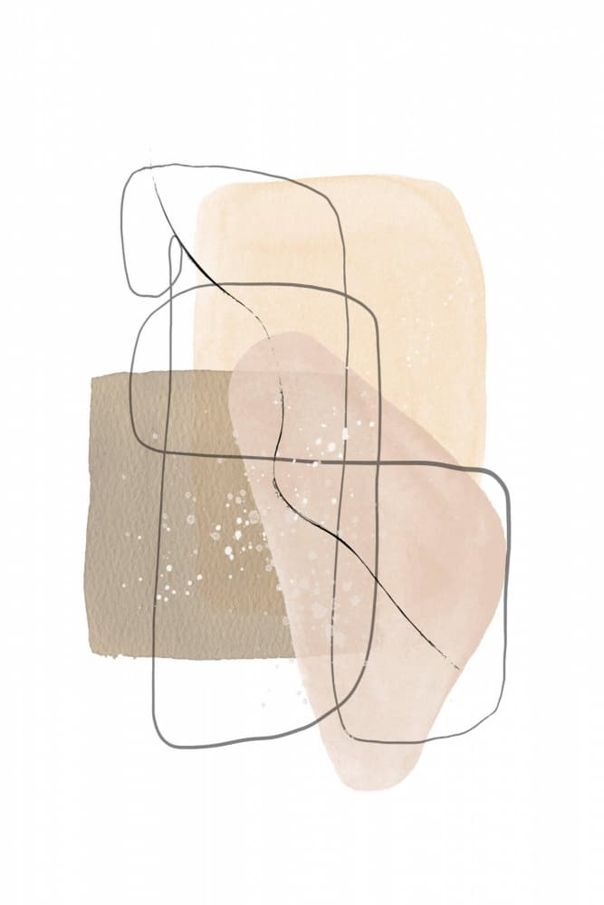 Neutral Abstract Shapes by Sally Ann Moss — canvas wall art