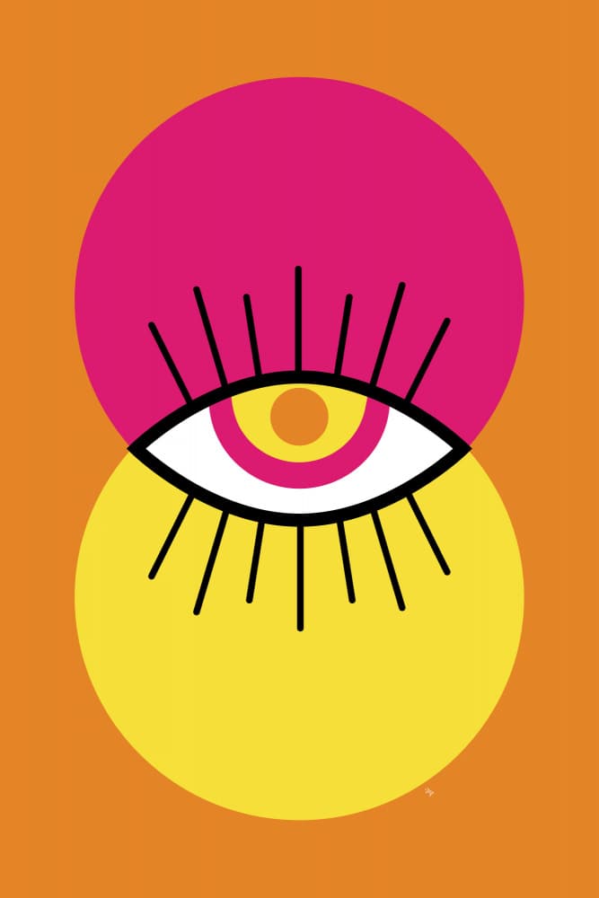 Vibrant Abstract Eye by Martina — canvas wall art