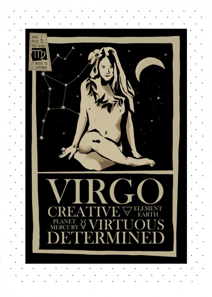 Virgo Celestial Woman by Dion Gem — canvas wall art