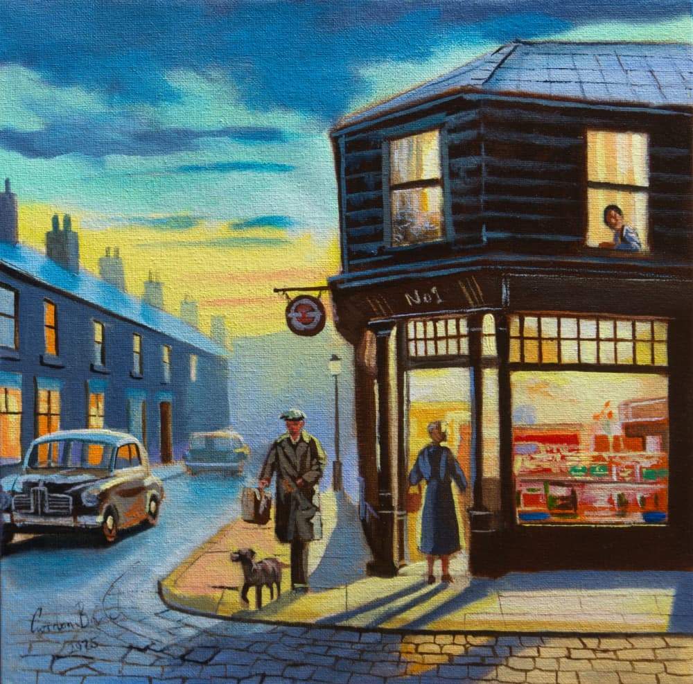 Cozy Corner Shop by Gordon Bruce — canvas wall art