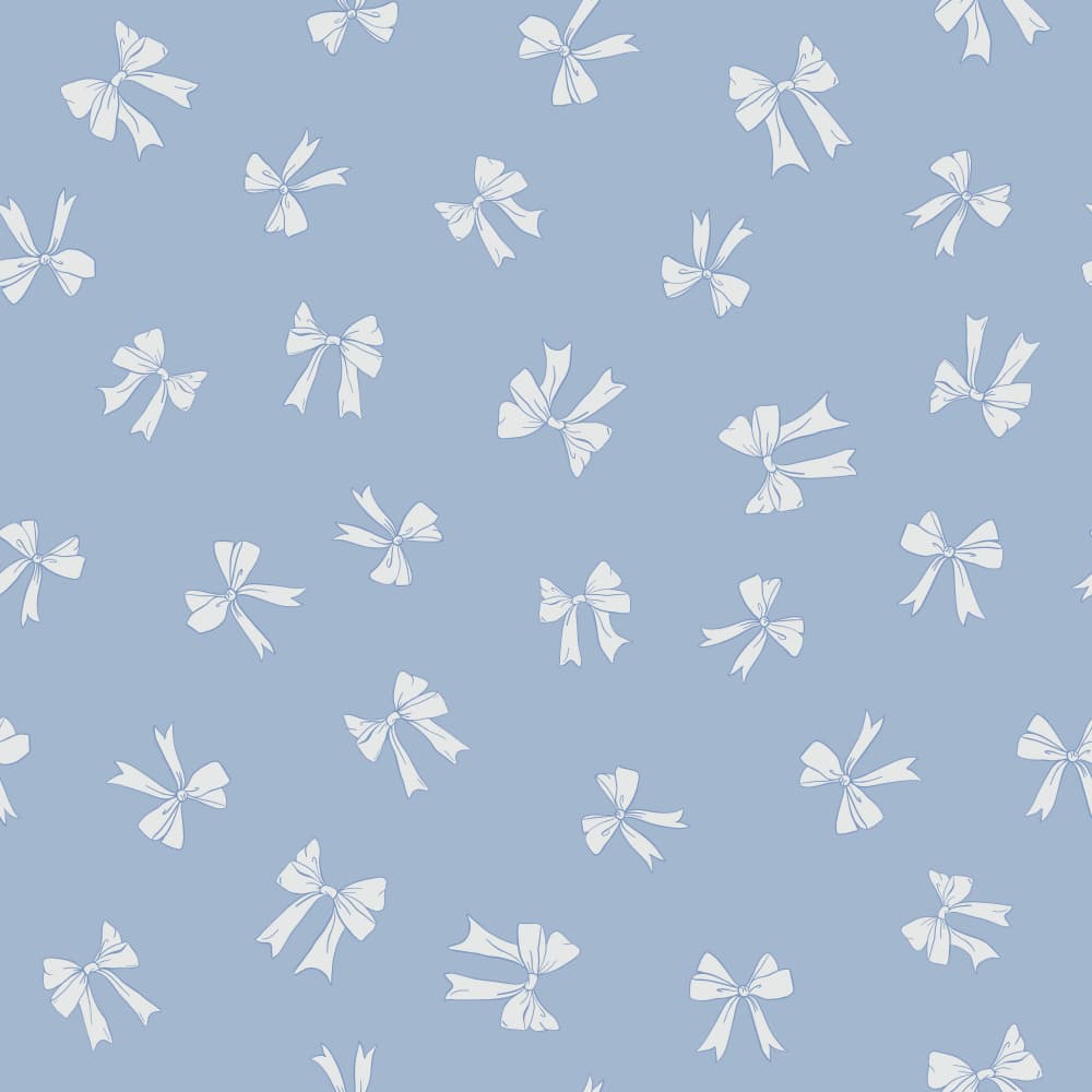 Gentle Blue Bows by Alexandra Weise — canvas wall art