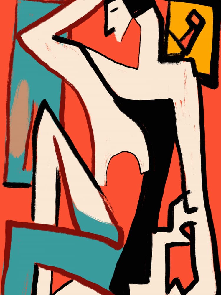 Vibrant Modern Woman by Little Dean — canvas wall art