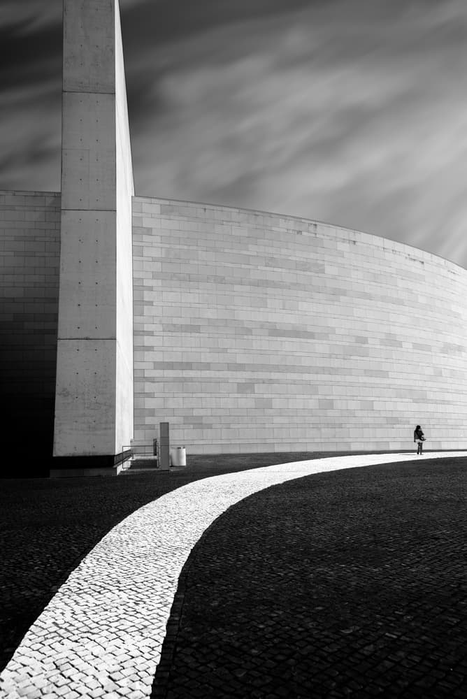 Modern Path Lone Figure by João Castro — canvas wall art