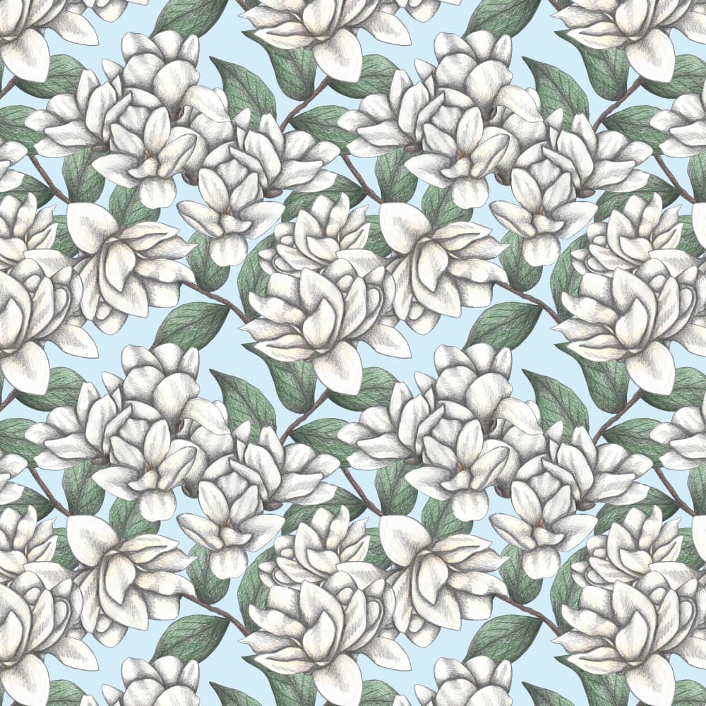 White Floral Pattern by Cecilia Battaini — canvas wall art
