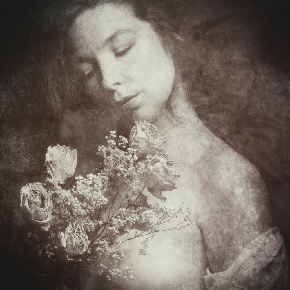 Serene Floral Portrait by Christian Kurz — canvas wall art