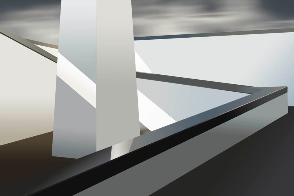 Sleek Geometric Lines by Greetje van Son — canvas wall art
