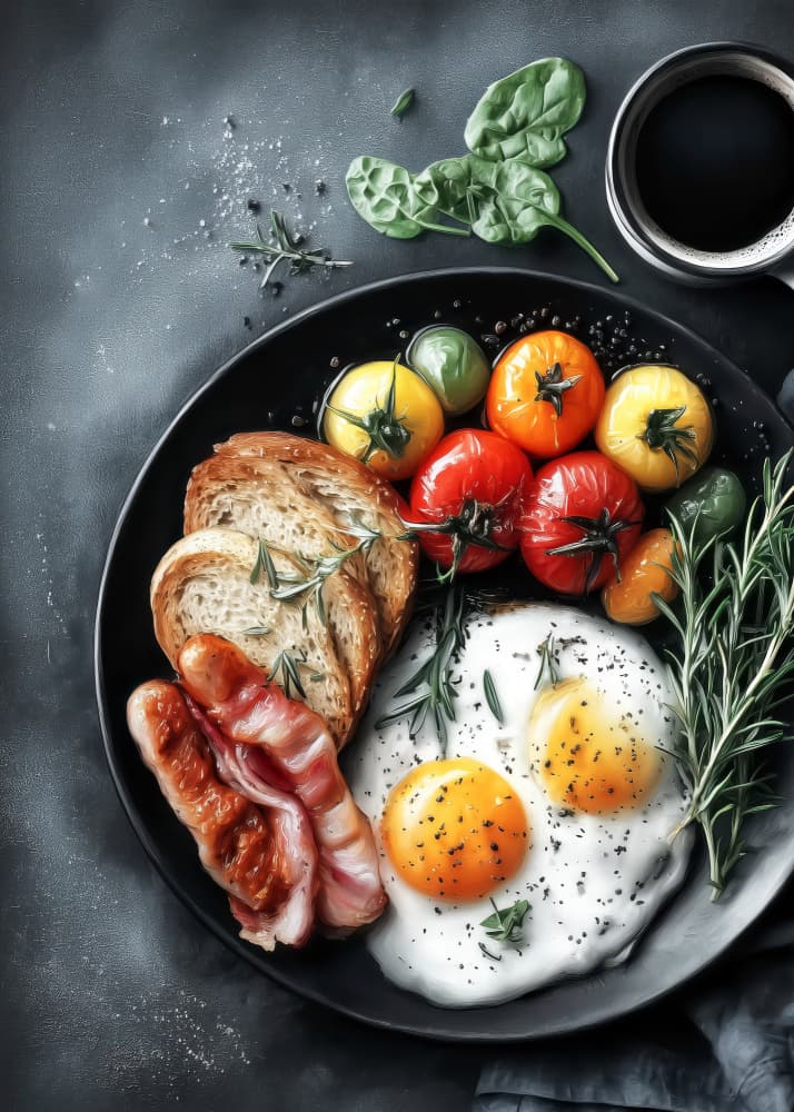 Delicious Morning Breakfast by Justyna Jaszke — canvas wall art