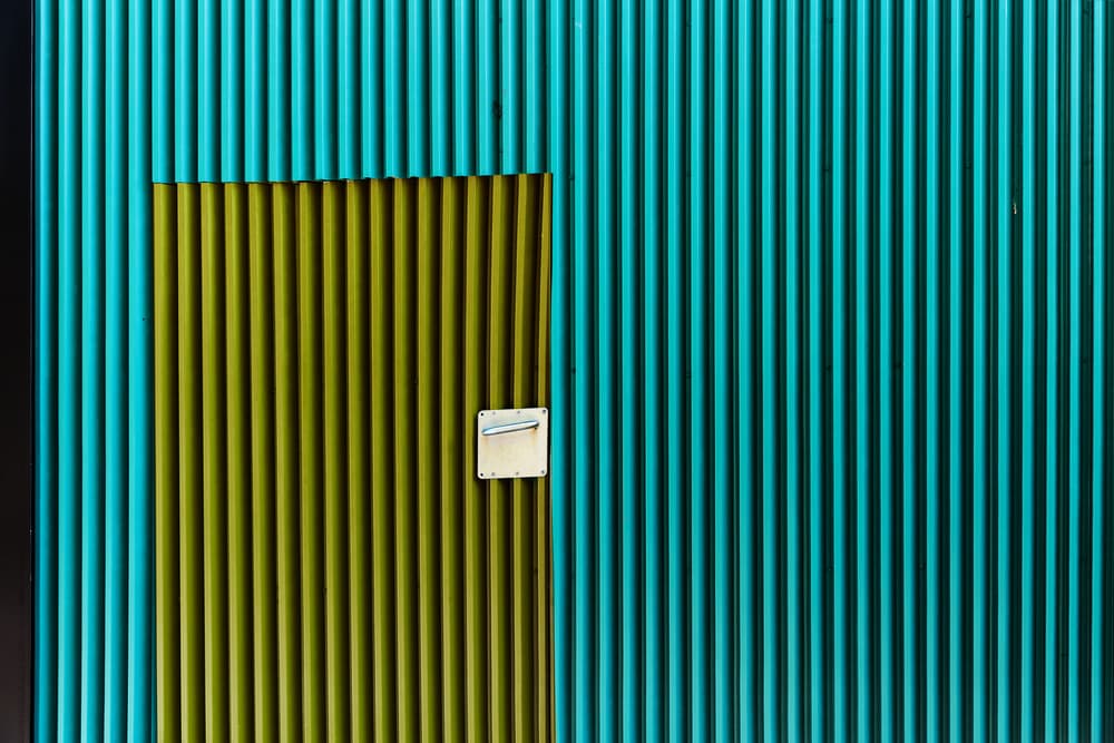 Color Block Corrugated Door by Jois Domont ( J.L.G.) — canvas wall art