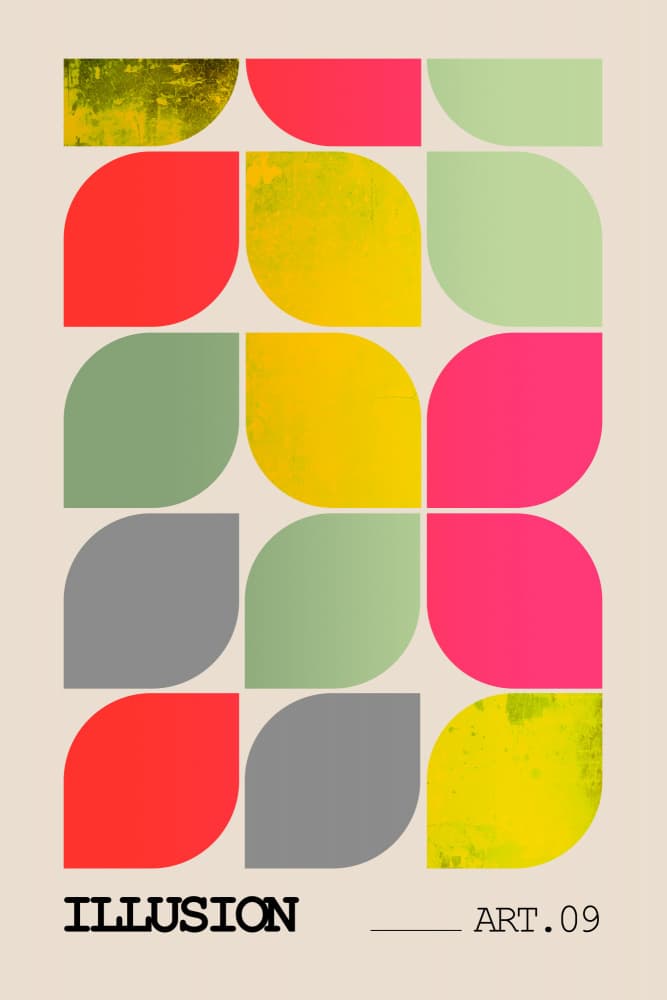 Midcentury Abstract Shapes by Rafal Kulik — canvas wall art