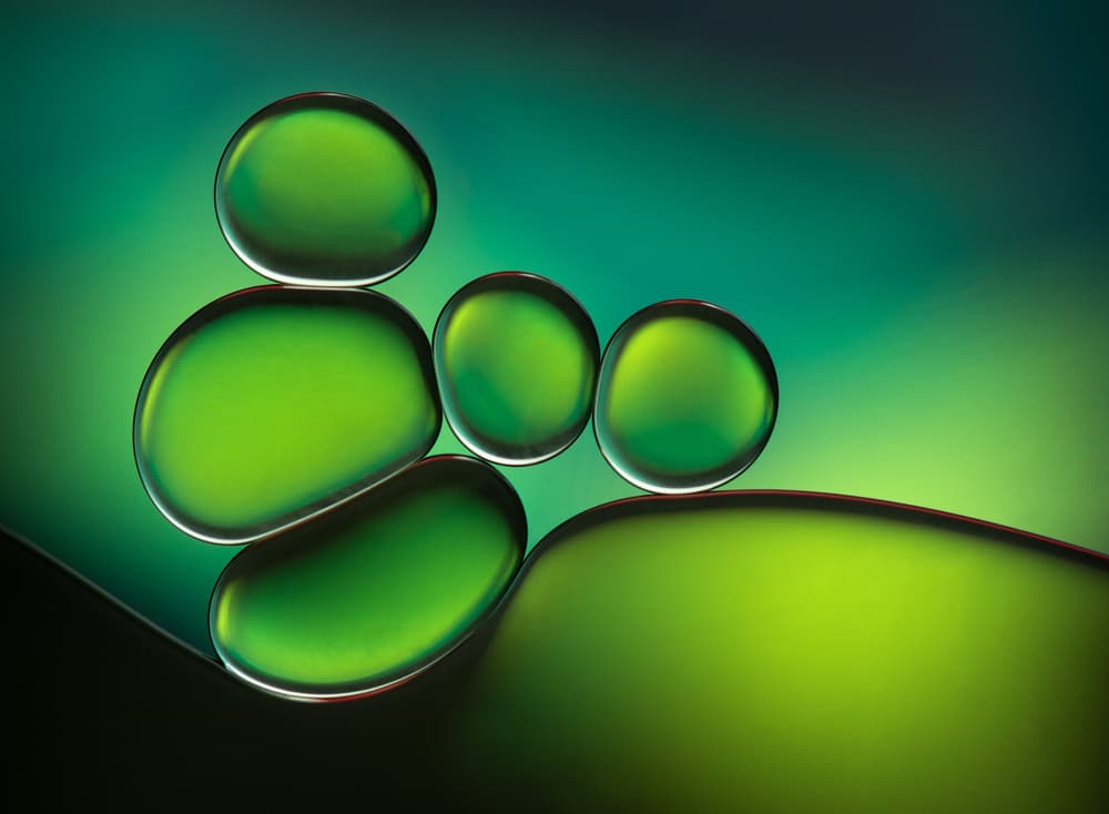 Emerald Droplet Forms by Jacqueline Hammer — canvas wall art