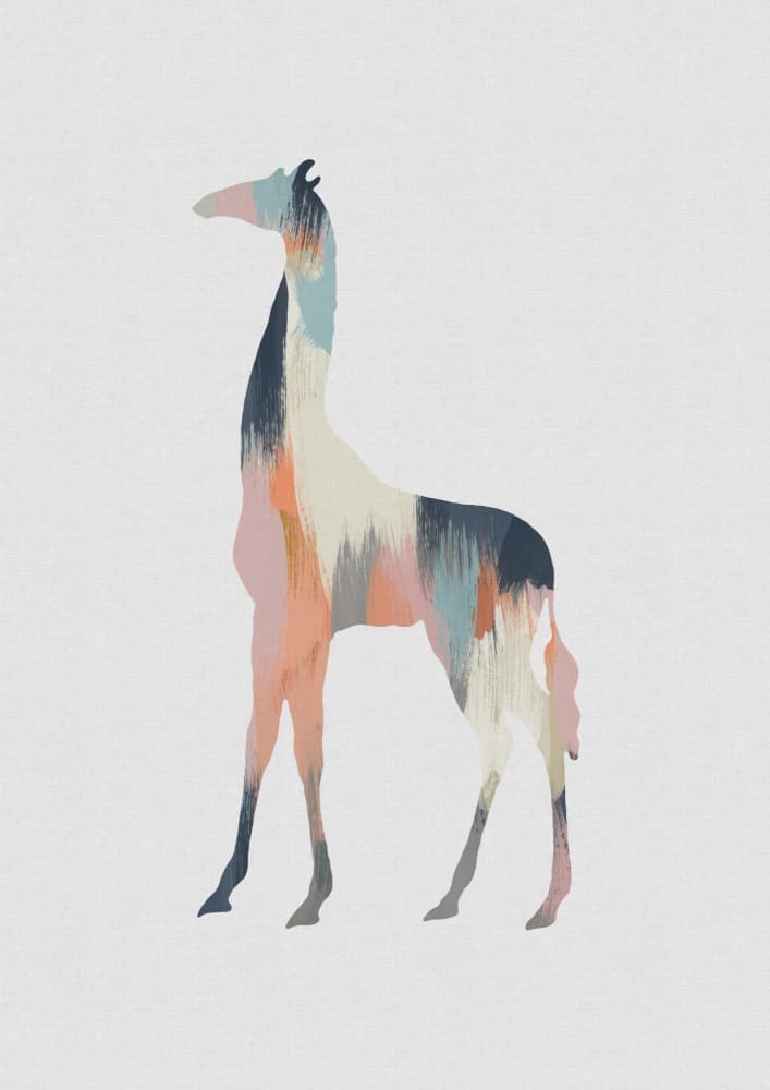 Abstract Safari Giraffe by Orara Studio — canvas wall art