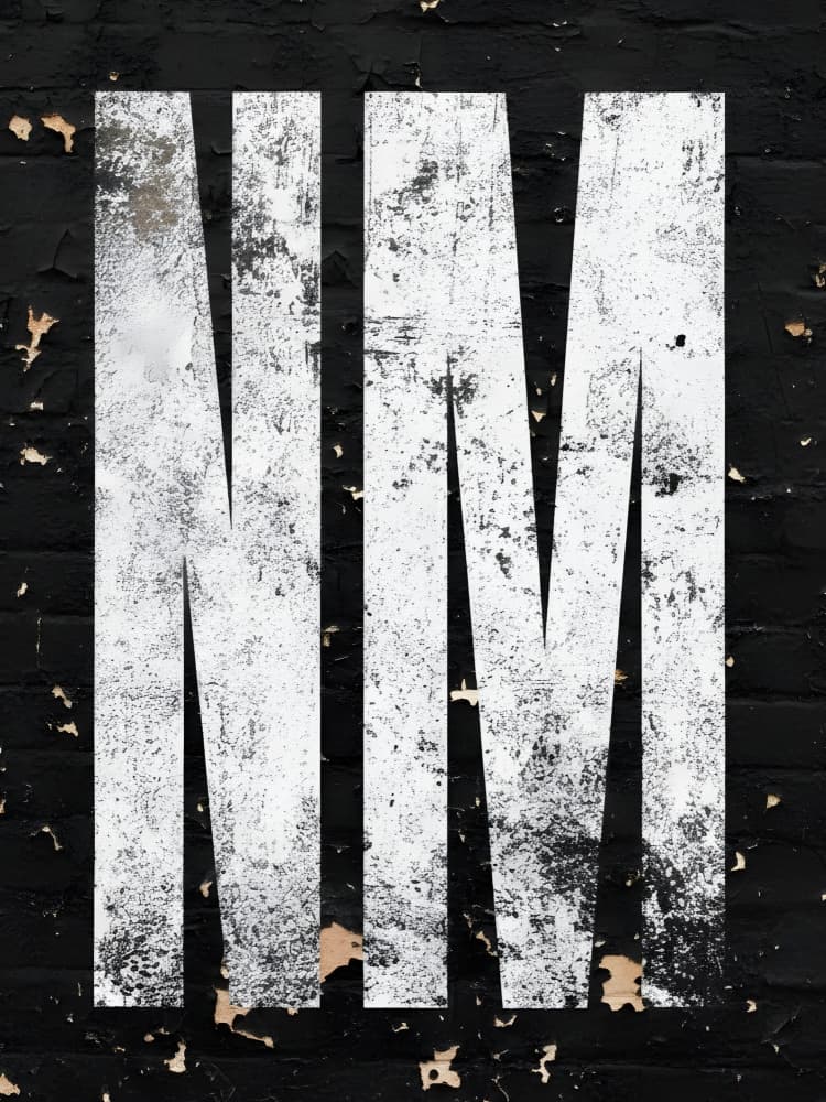 Distressed Urban Letters by HUGO — canvas wall art