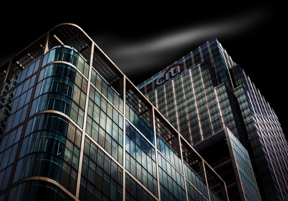 Modern Glass Skyscrapers by Luigi Greco — canvas wall art