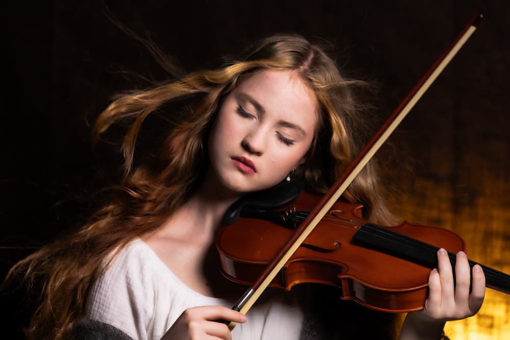 Passionate Violinist by Gila Koller — canvas wall art