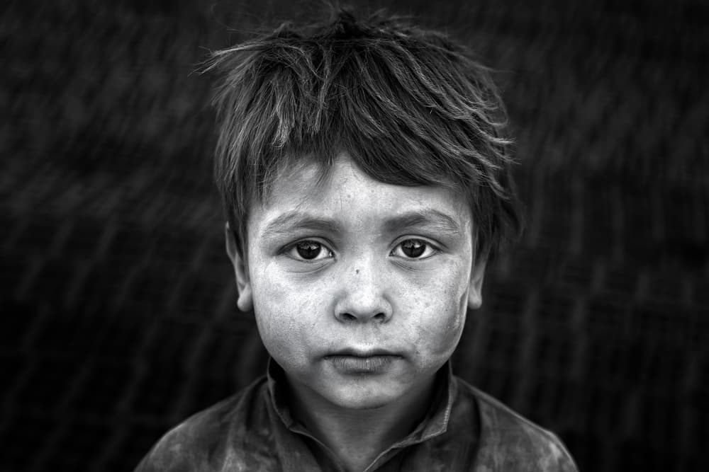 Soulful Child Portrait by Mohammadreza Momeni — canvas wall art