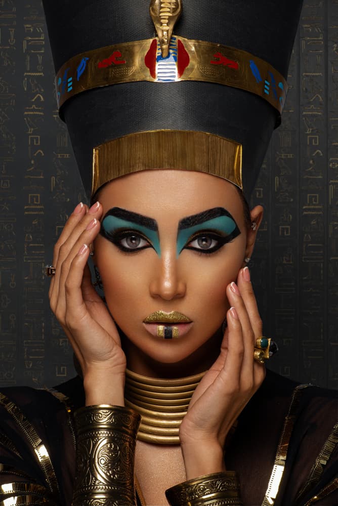 Regal Egyptian Beauty by amir behzadi — canvas wall art