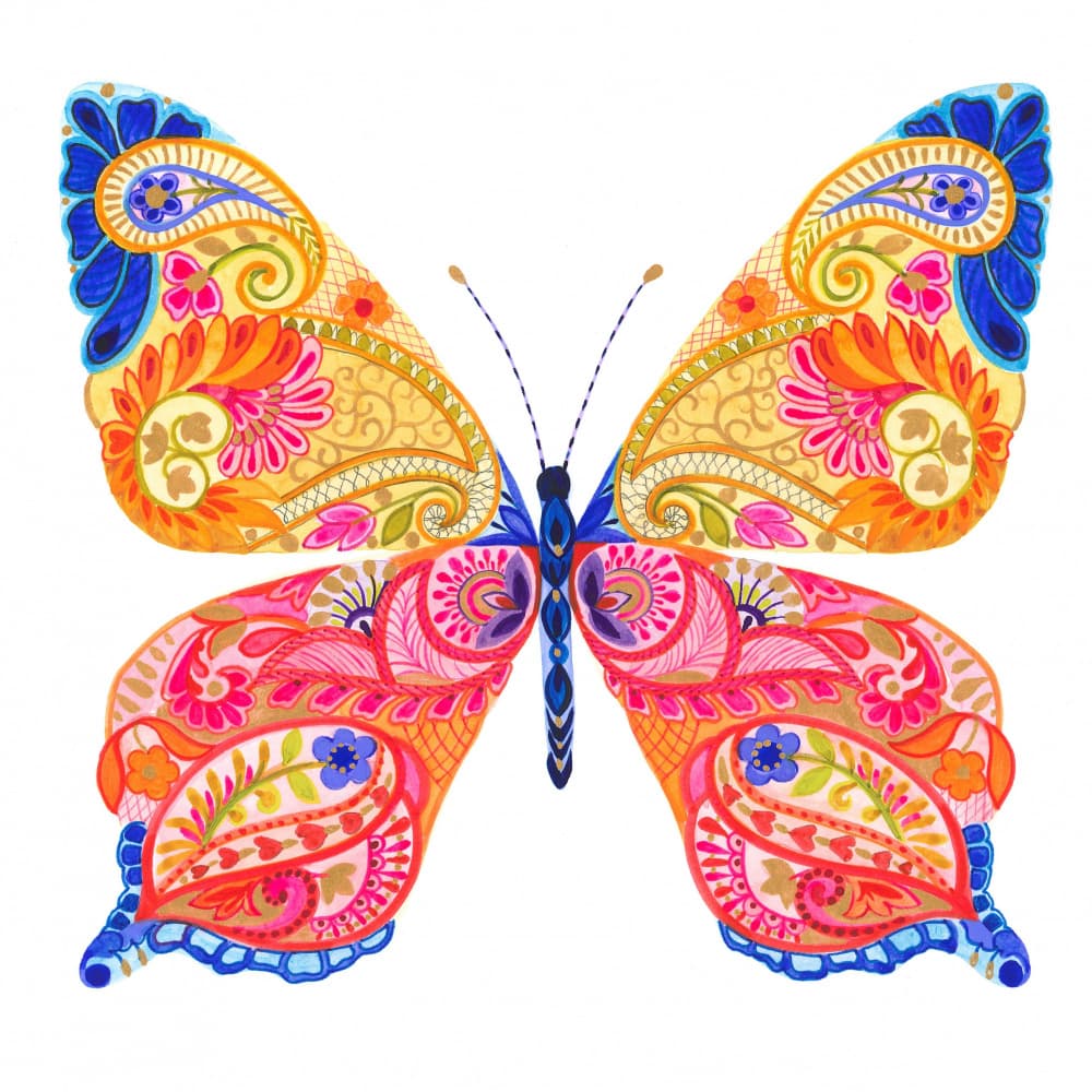 Paisley Butterfly by Isabelle Brent — canvas wall art