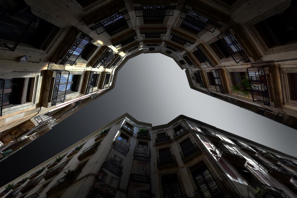 Urban Sky Ascent by Jorge Pimenta — canvas wall art