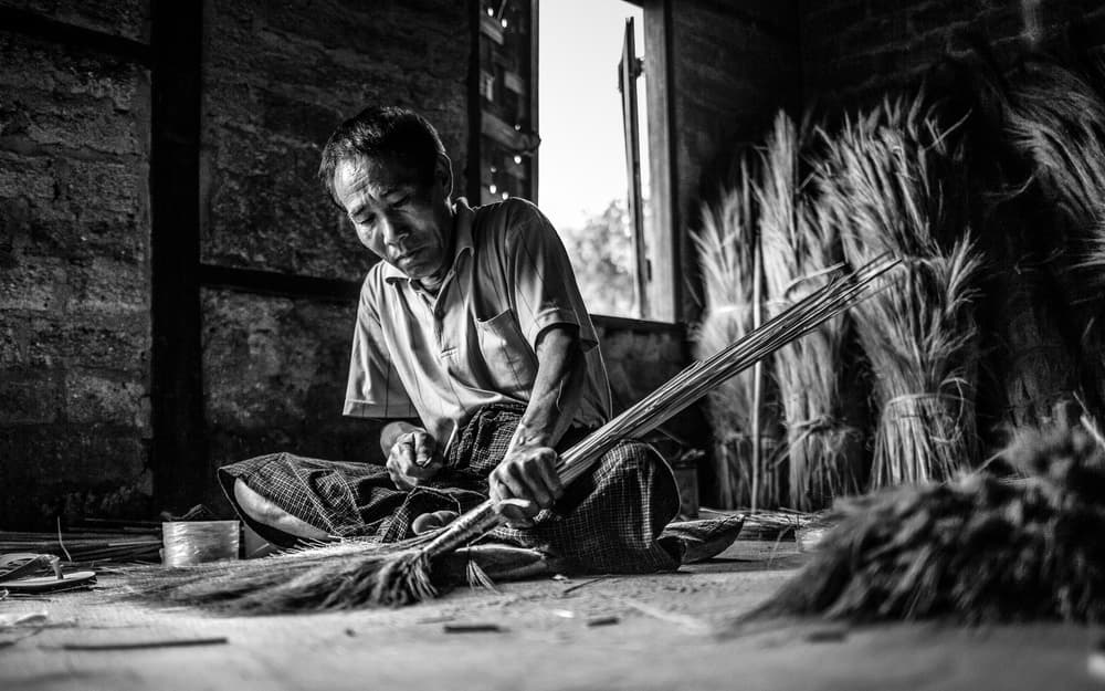 Traditional Broom Maker by Marco Tagliarino — canvas wall art