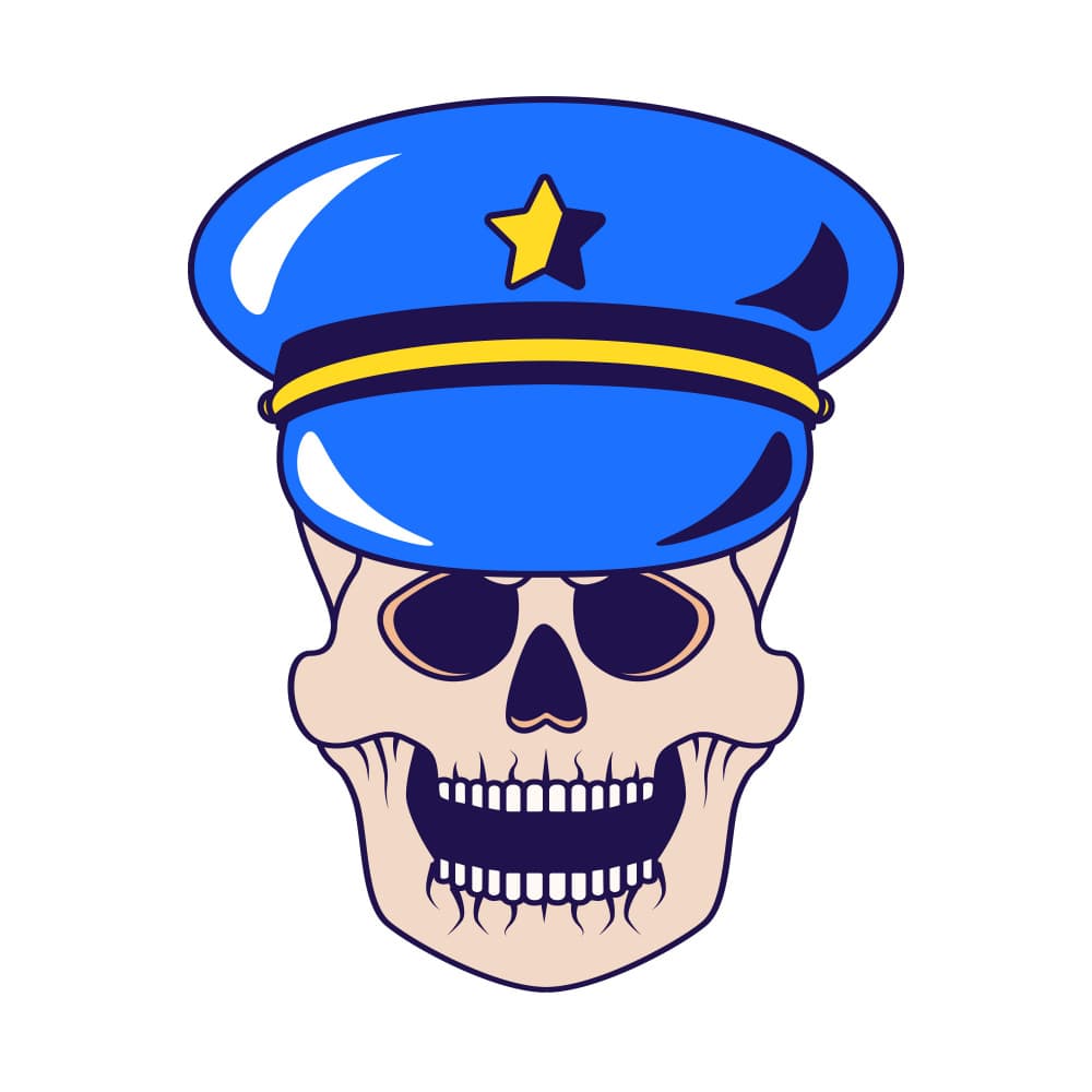 Captain Skull Hat by Marika Barsrsind β canvas wall art
