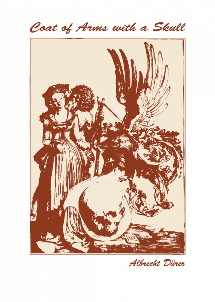 Romantic Skull Heraldry by Doa Project — canvas wall art