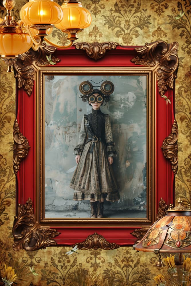 Curious Steampunk Girl by Sue Skellern — canvas wall art