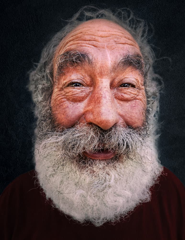 Happy Bearded Elder by Rui Ribeiro — canvas wall art