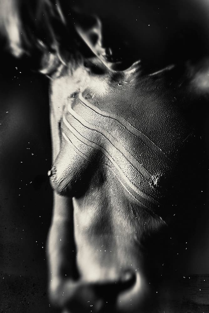 Textured Female Form by Bogdan Bouşcă — canvas wall art