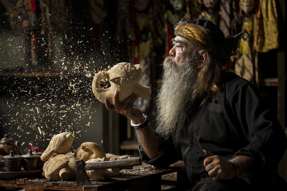 Traditional Wood Artisan by Ajar Setiadi — canvas wall art