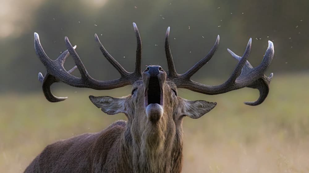 Majestic Stag Bellows by Kutub Uddin — canvas wall art