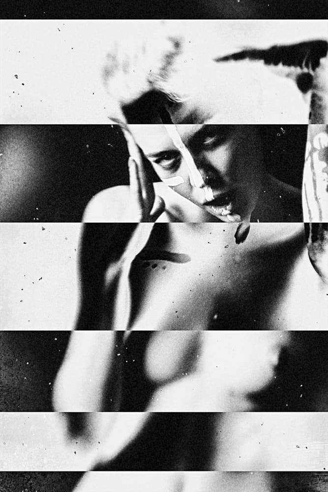 Moody Fragmented Portrait by Bogdan Bouşcă — canvas wall art