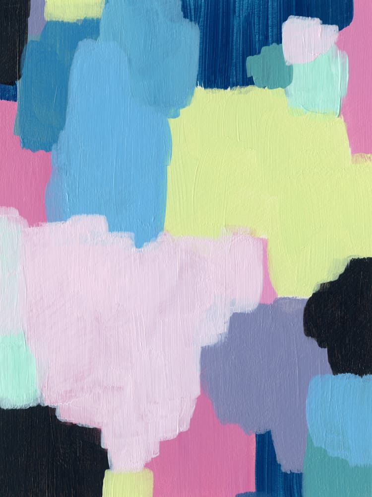 Colorful Abstract Blocks by Ejaaz Haniff — canvas wall art