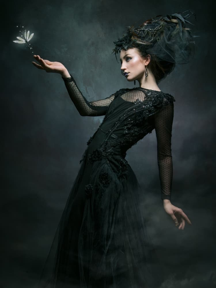 Gothic Woman and Moth by Siegart — canvas wall art