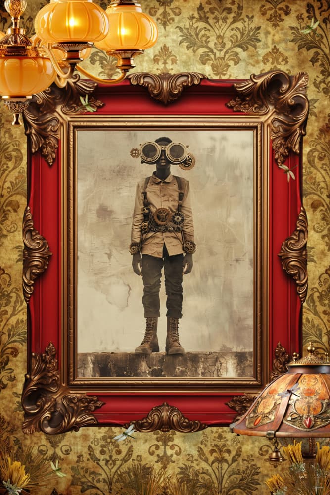 Ornate Steampunk Portrait by Sue Skellern — canvas wall art