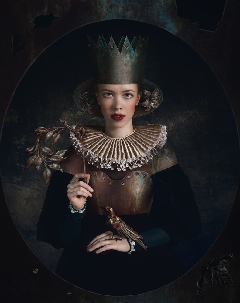 Regal Crowned Woman by Svetlana Melik-Nubarova — canvas wall art